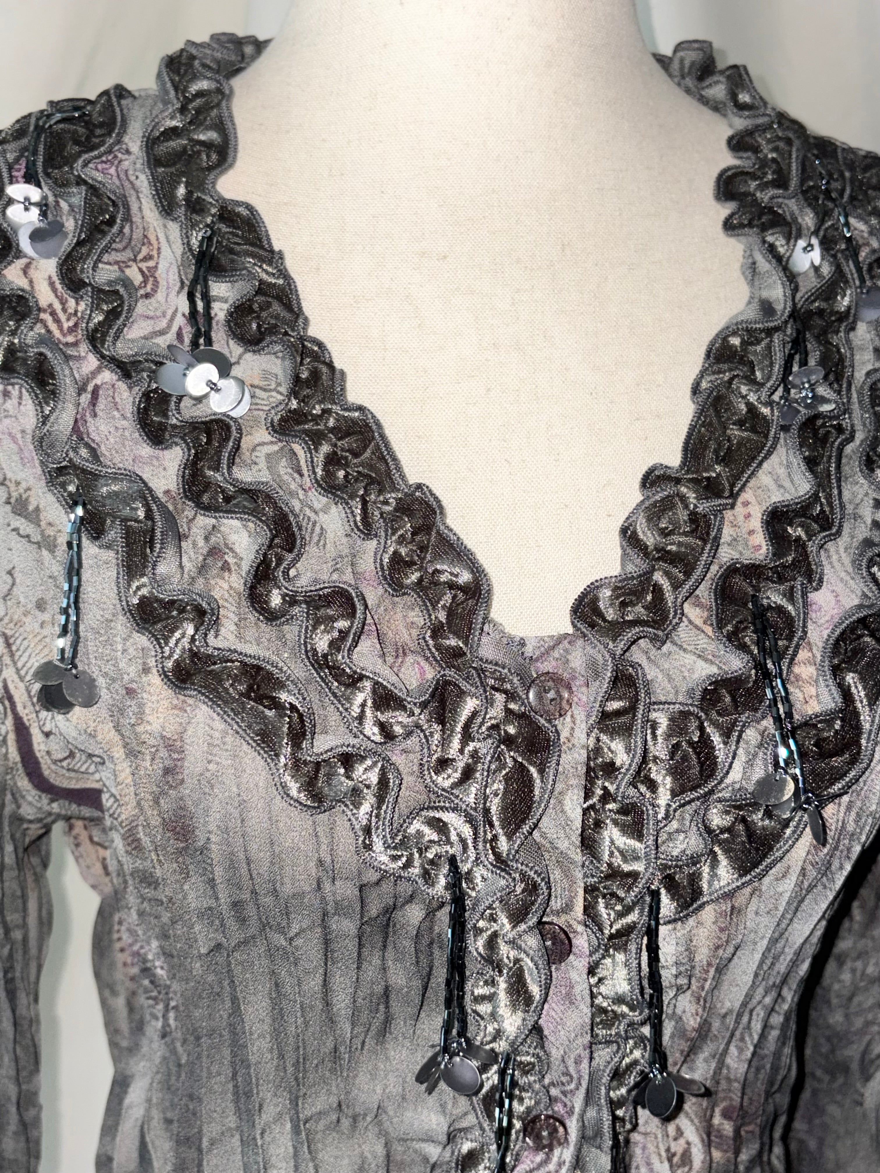 Whimsigoth ruffle cardigan