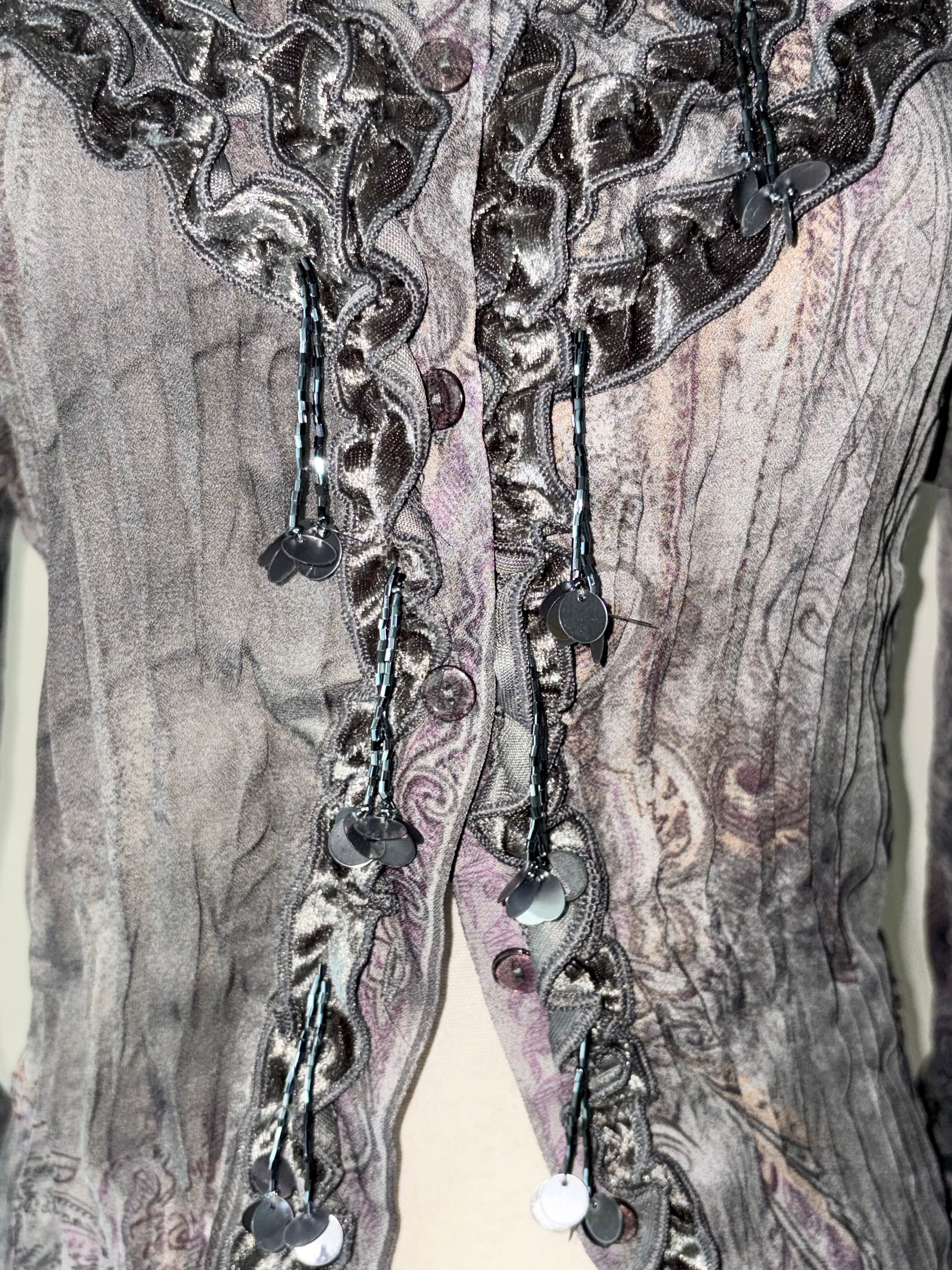 Whimsigoth ruffle cardigan