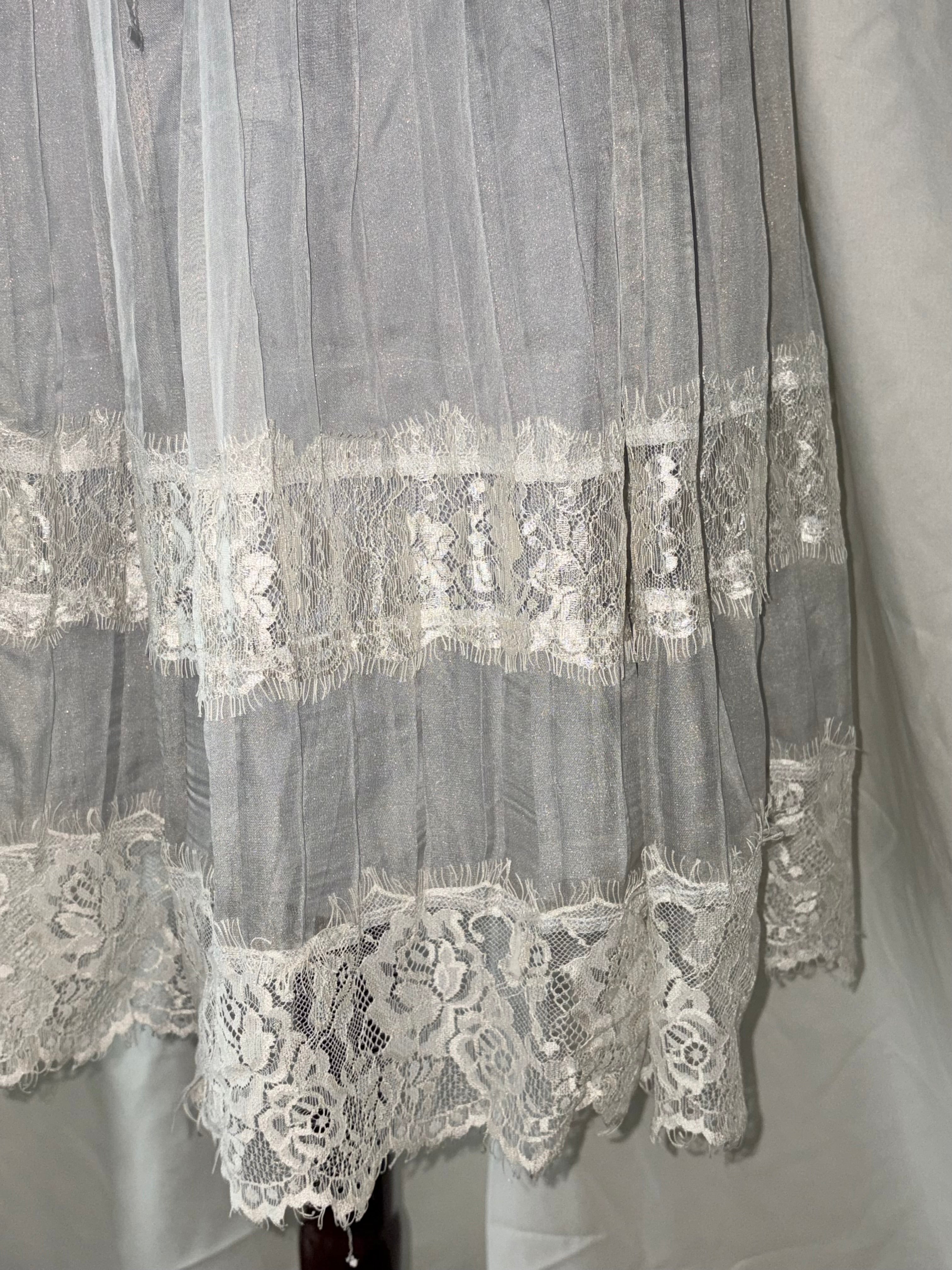 Baby blue lace skirt