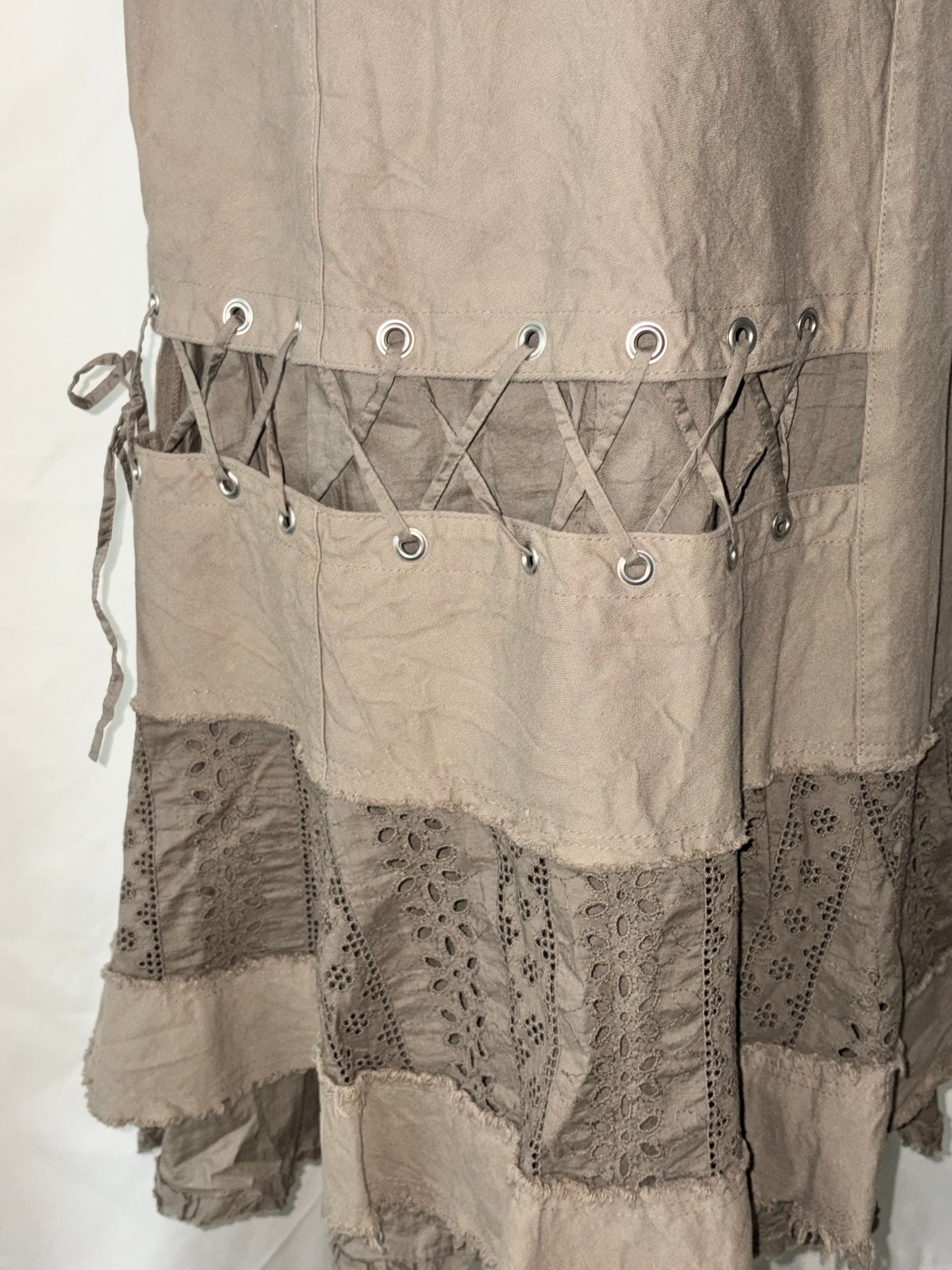 Vintage fairygrunge olive skirt