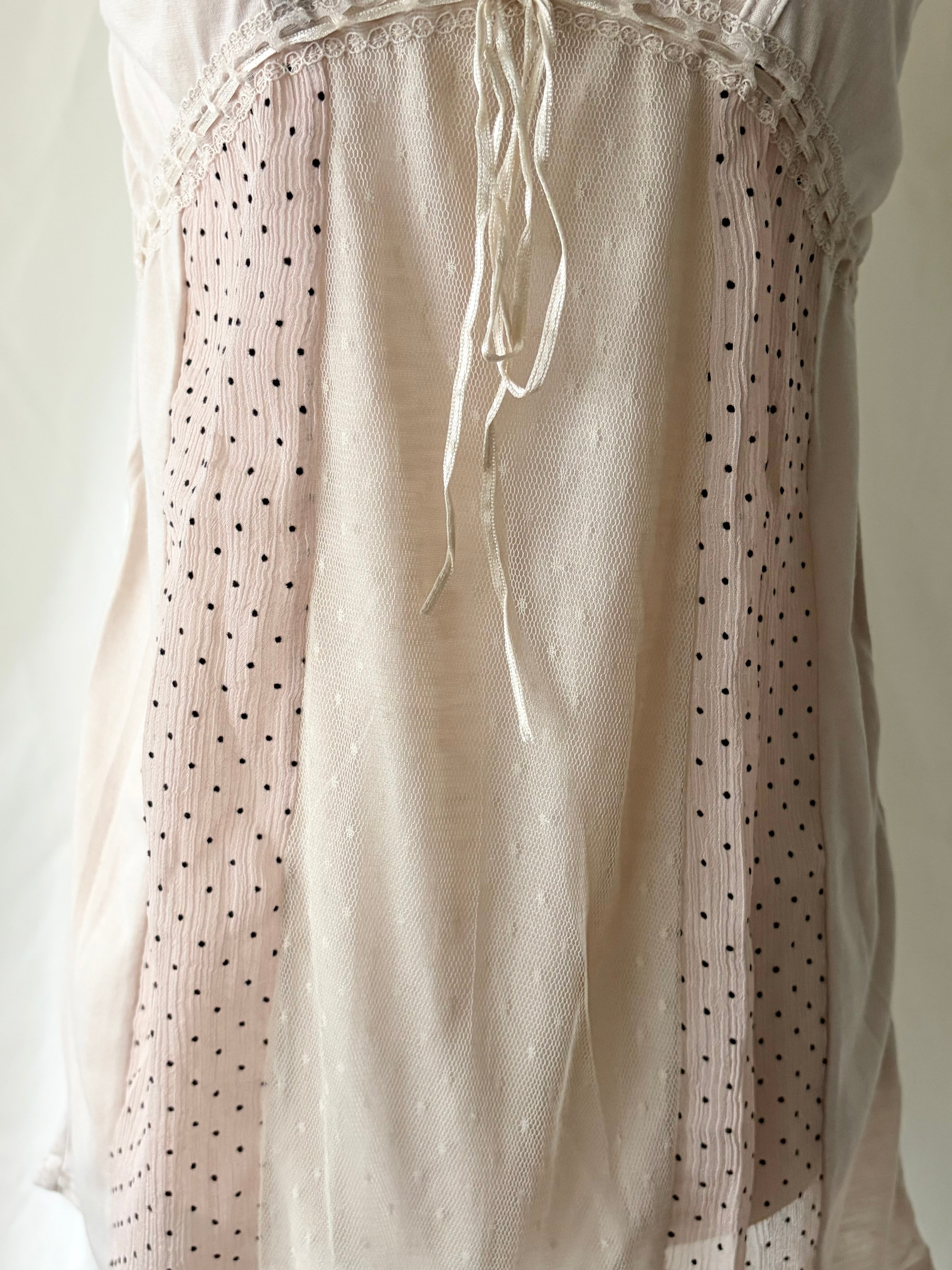 Vintage lace polka dot top