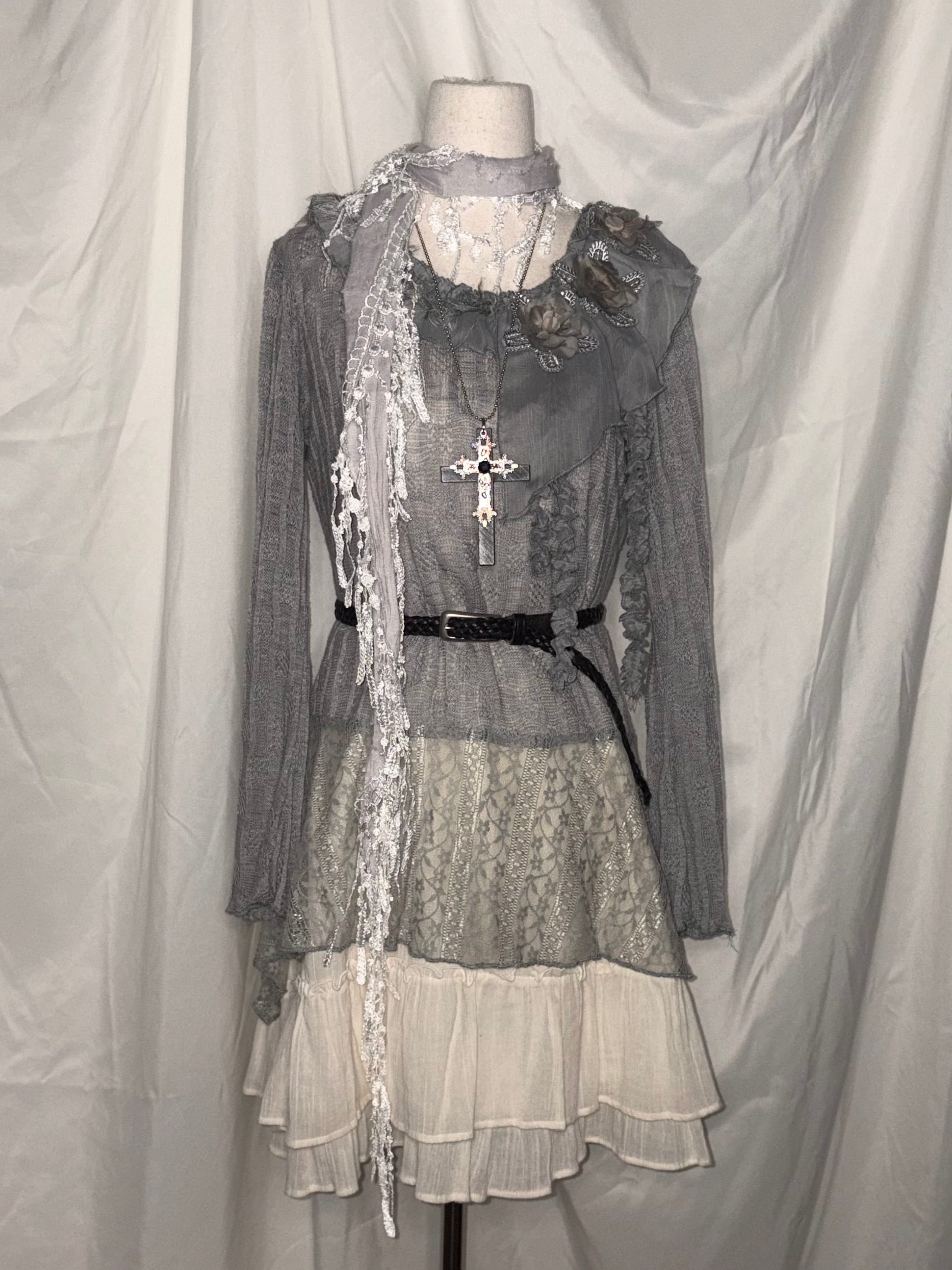 Vintage lace floral top