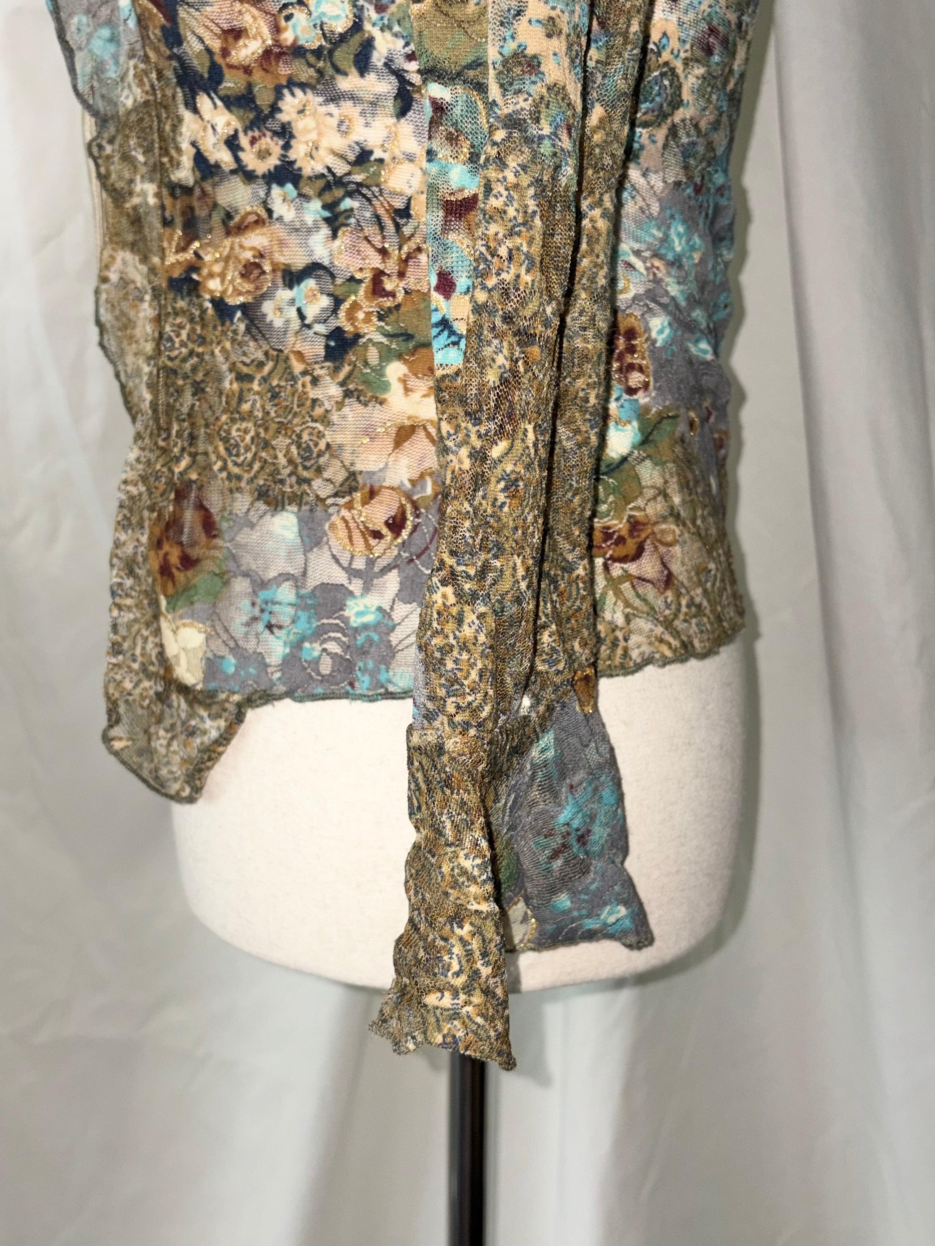 Vintage lace ruffle cardigan