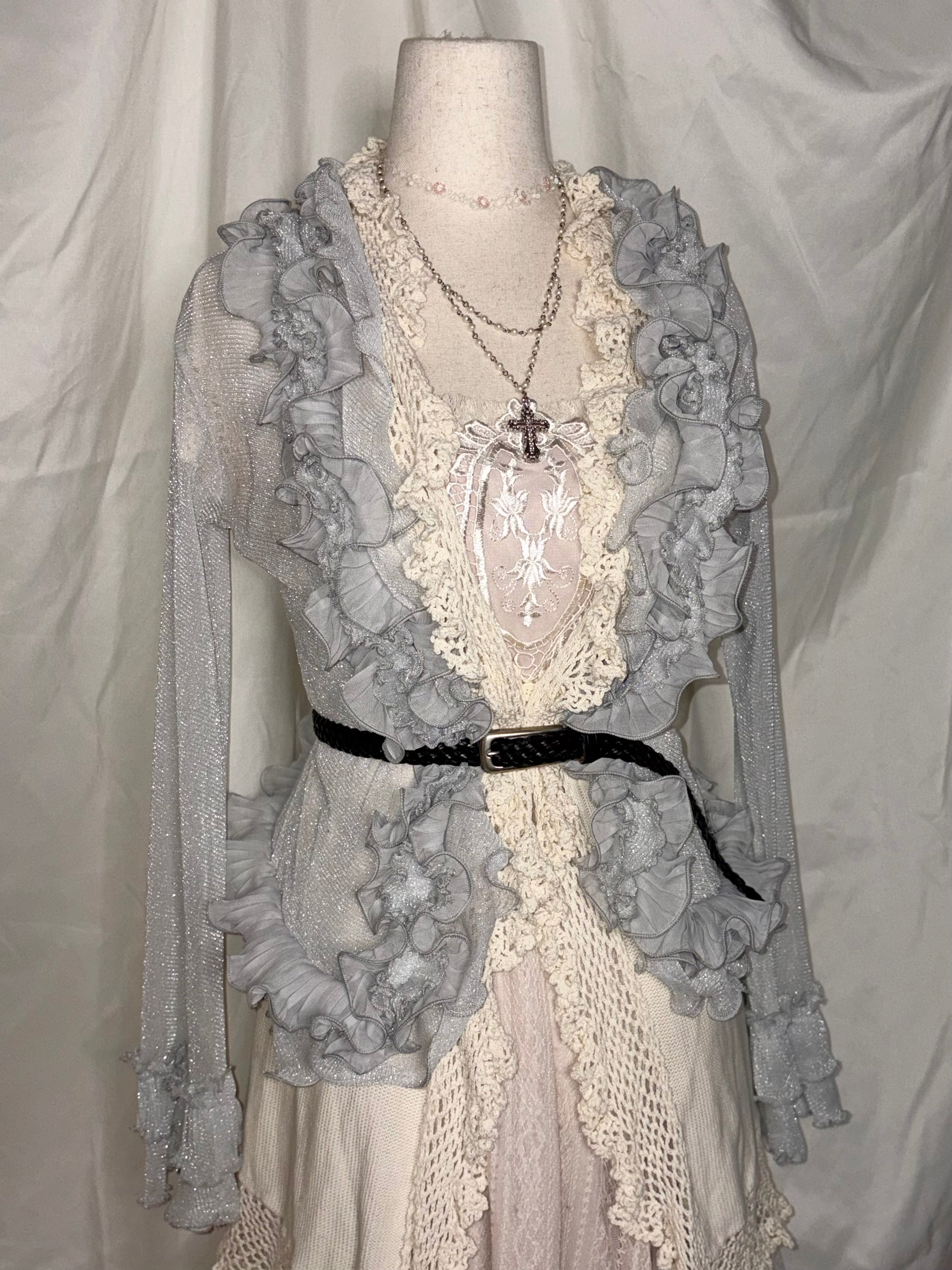 Vintage ruffle fairy cardigan