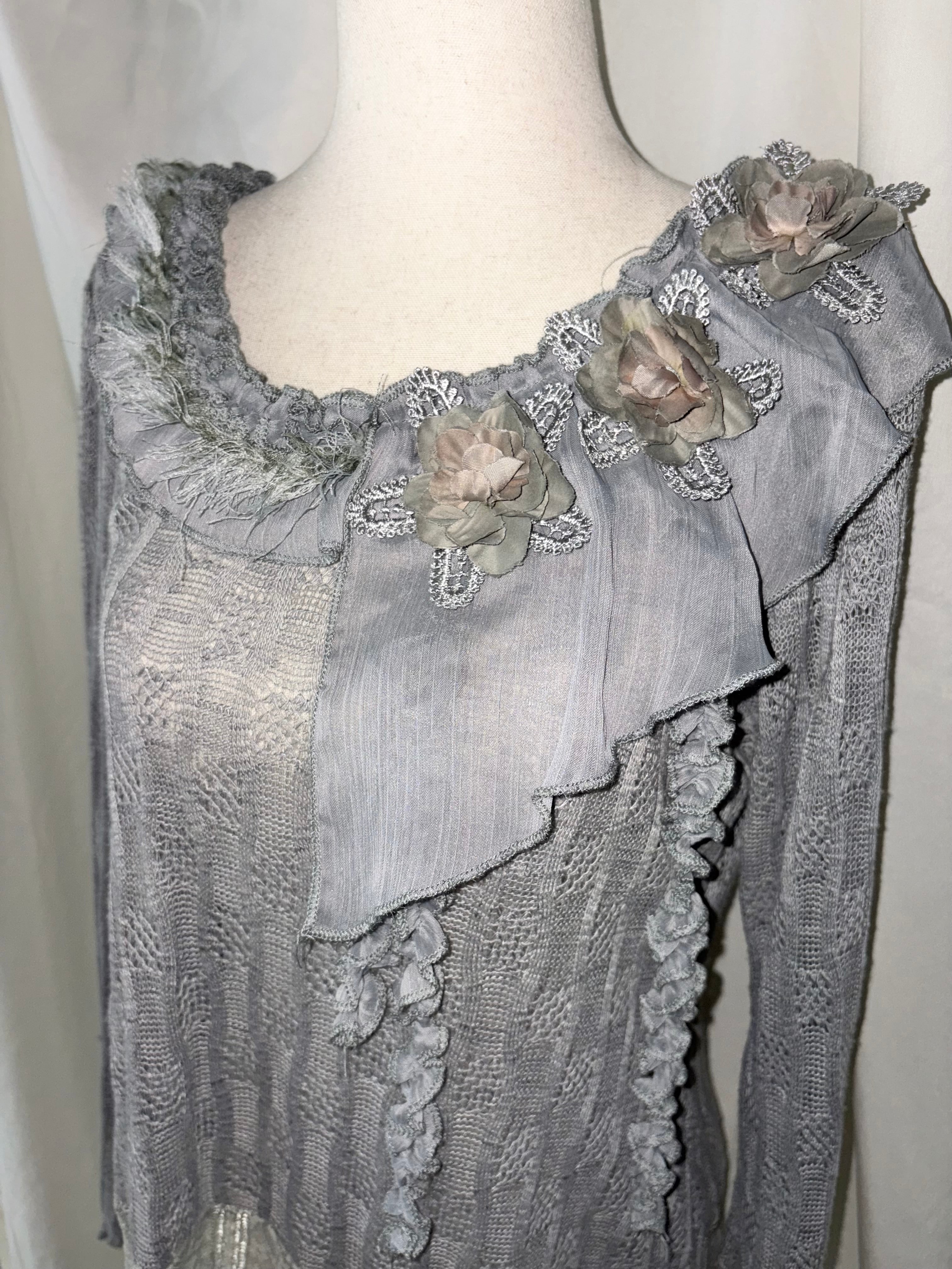 Vintage lace floral top