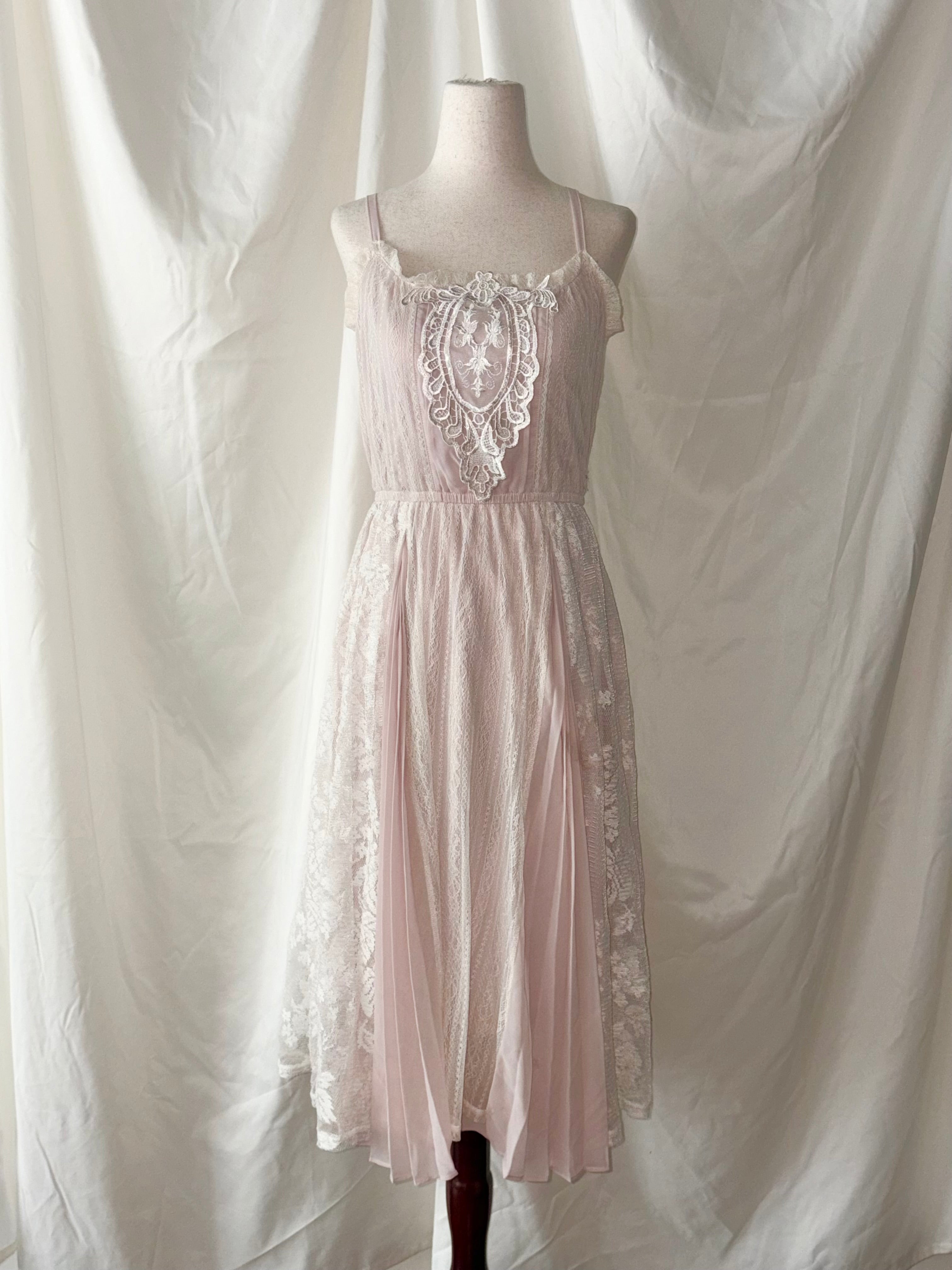 Baby pink lace dress
