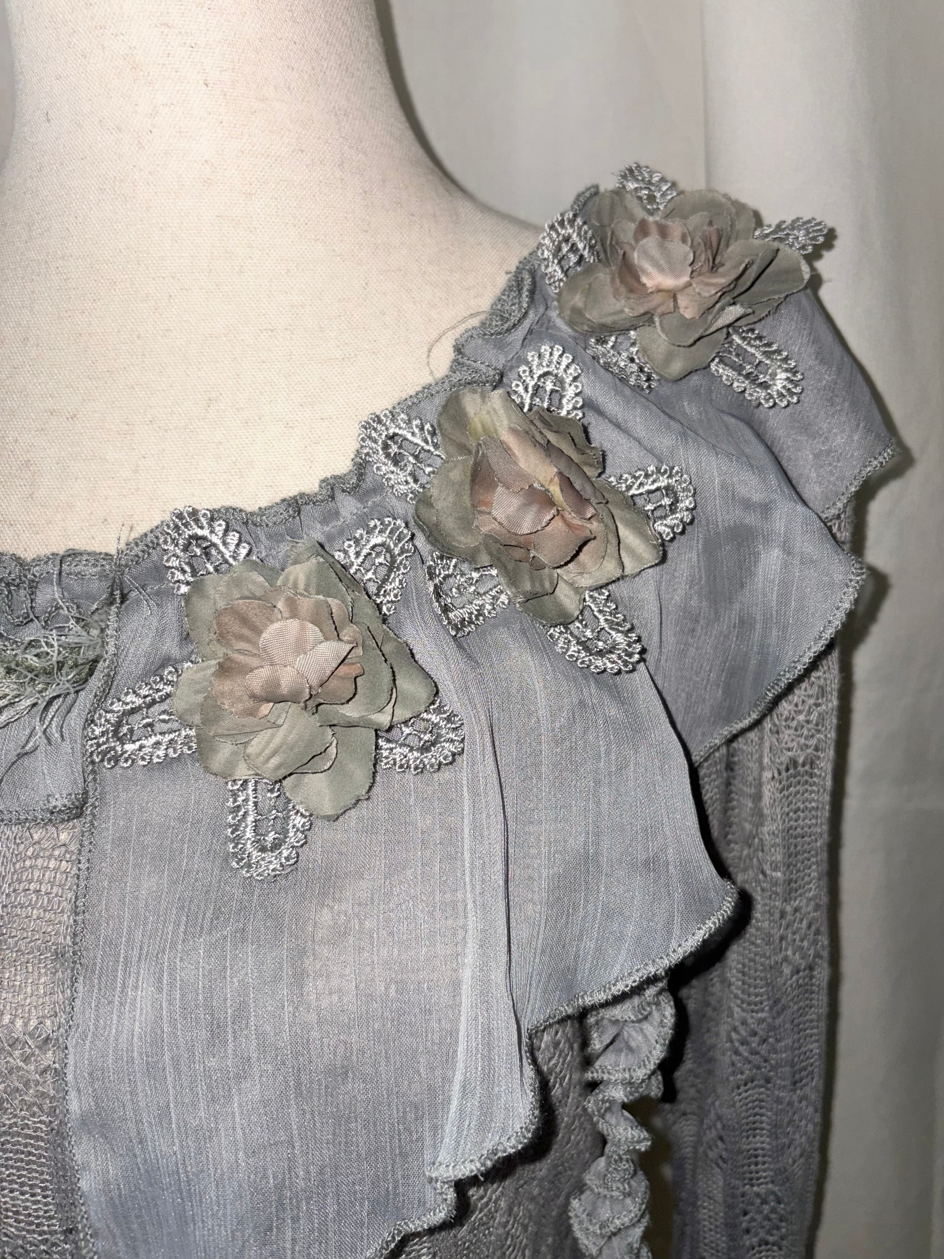 Vintage lace floral top