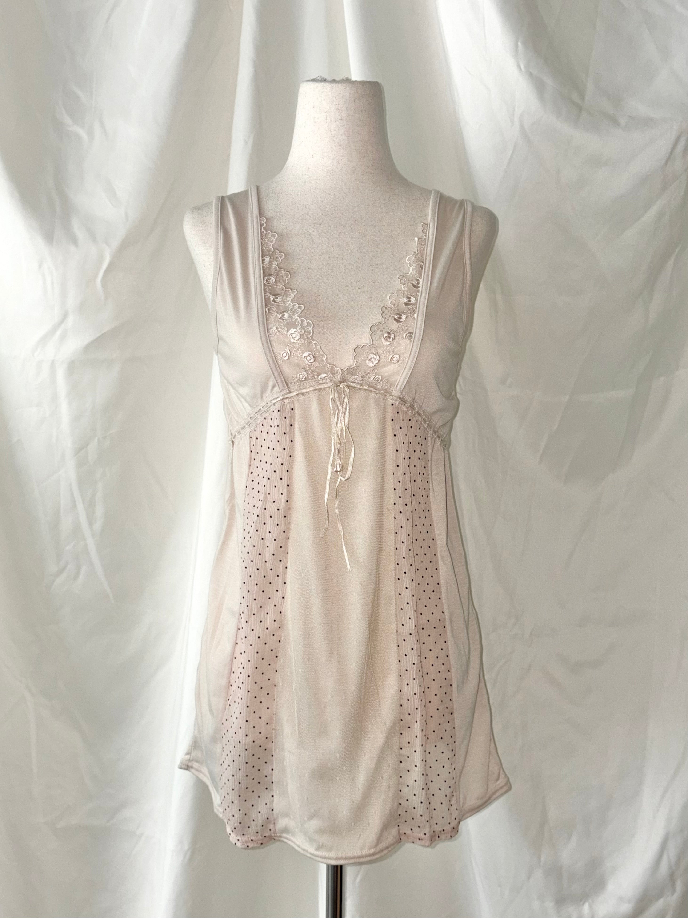 Vintage lace polka dot top