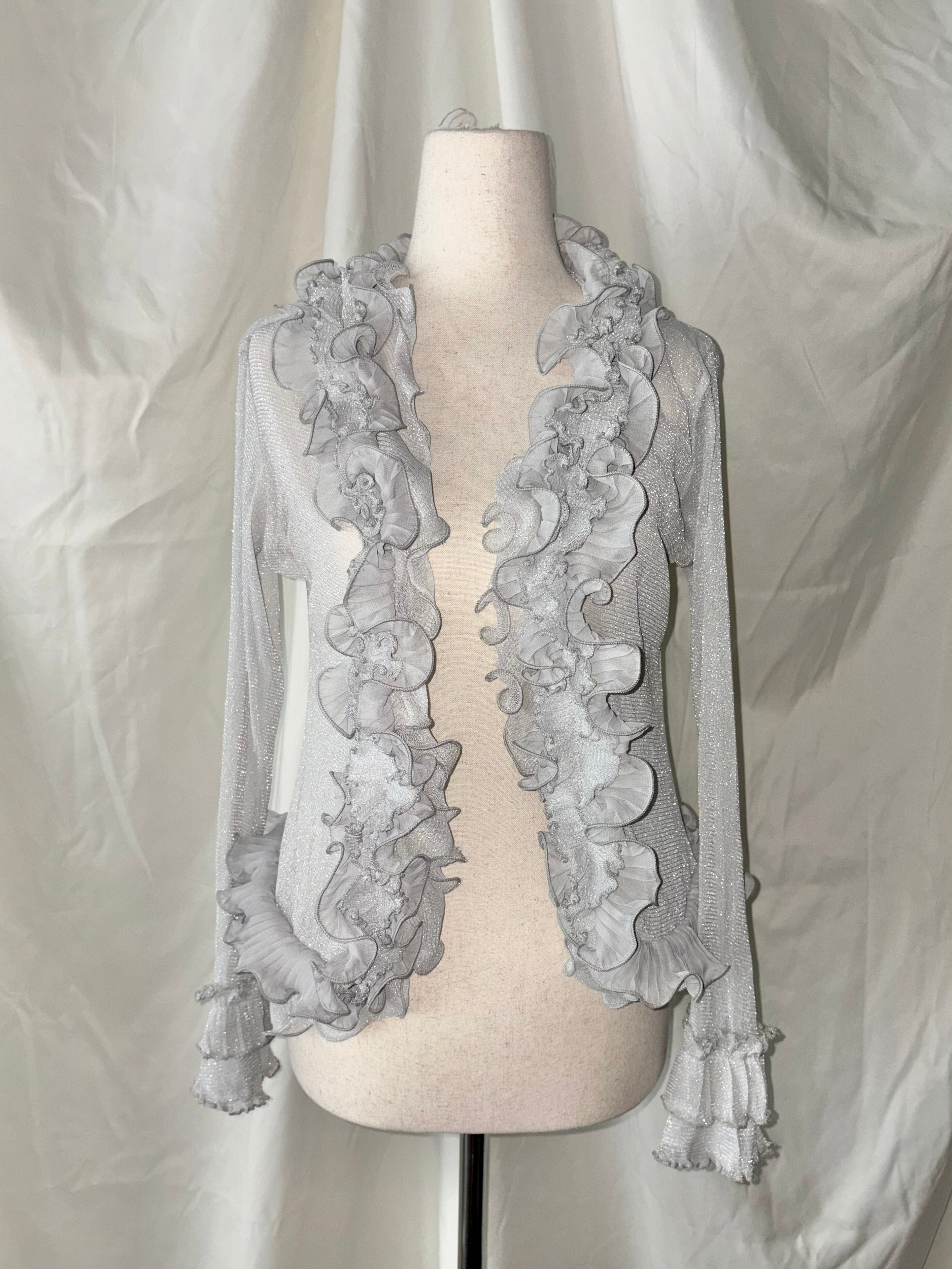 Vintage ruffle fairy cardigan