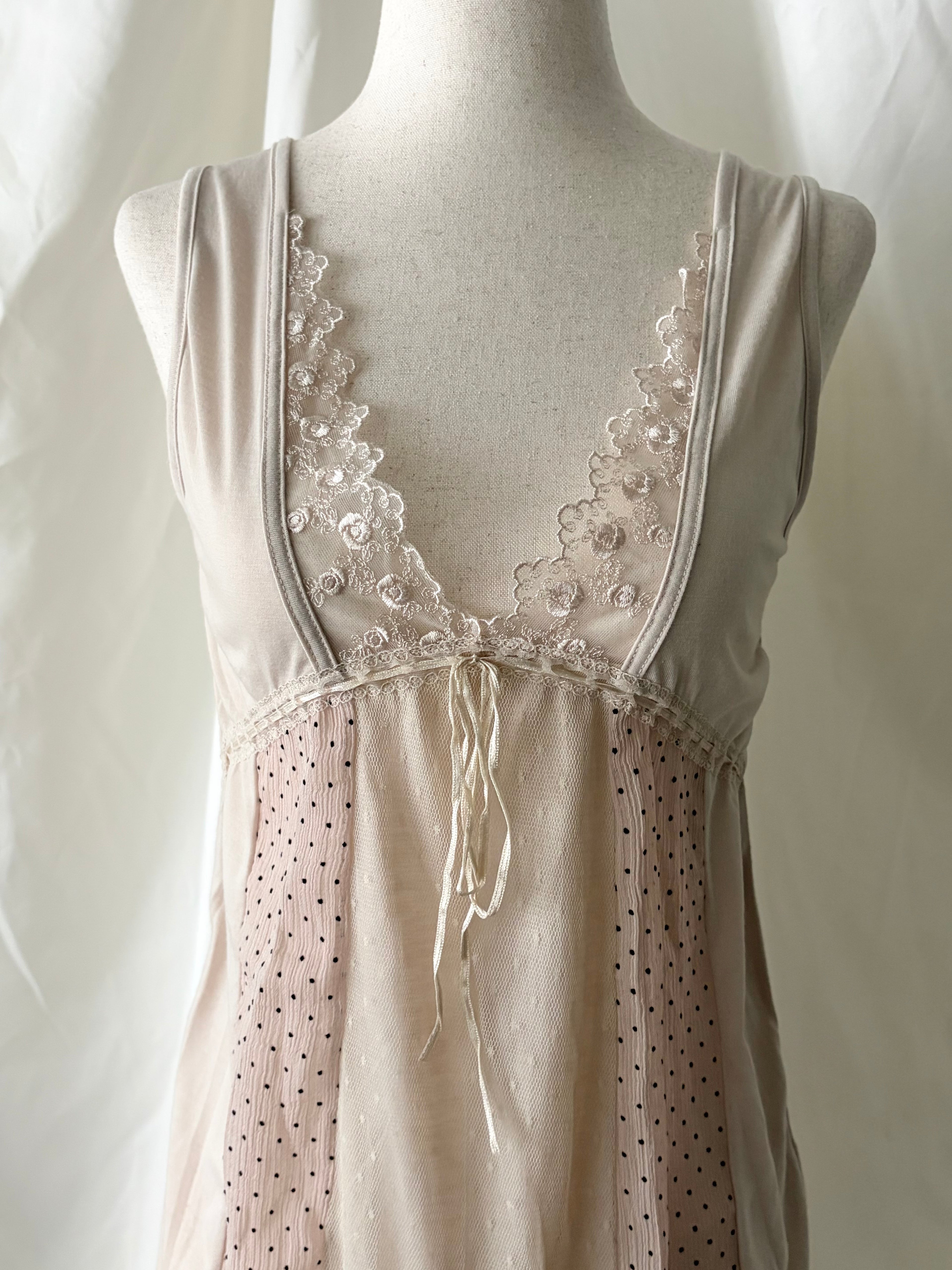 Vintage lace polka dot top
