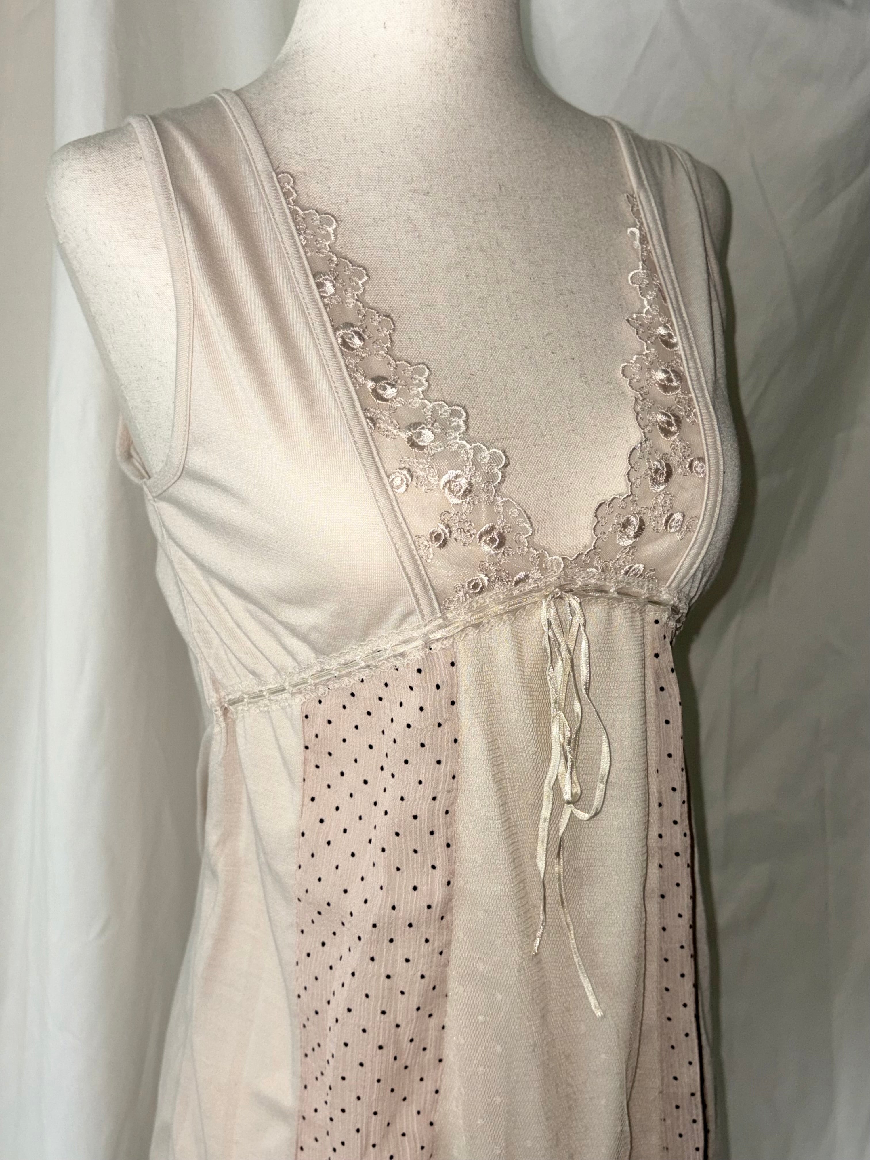 Vintage lace polka dot top