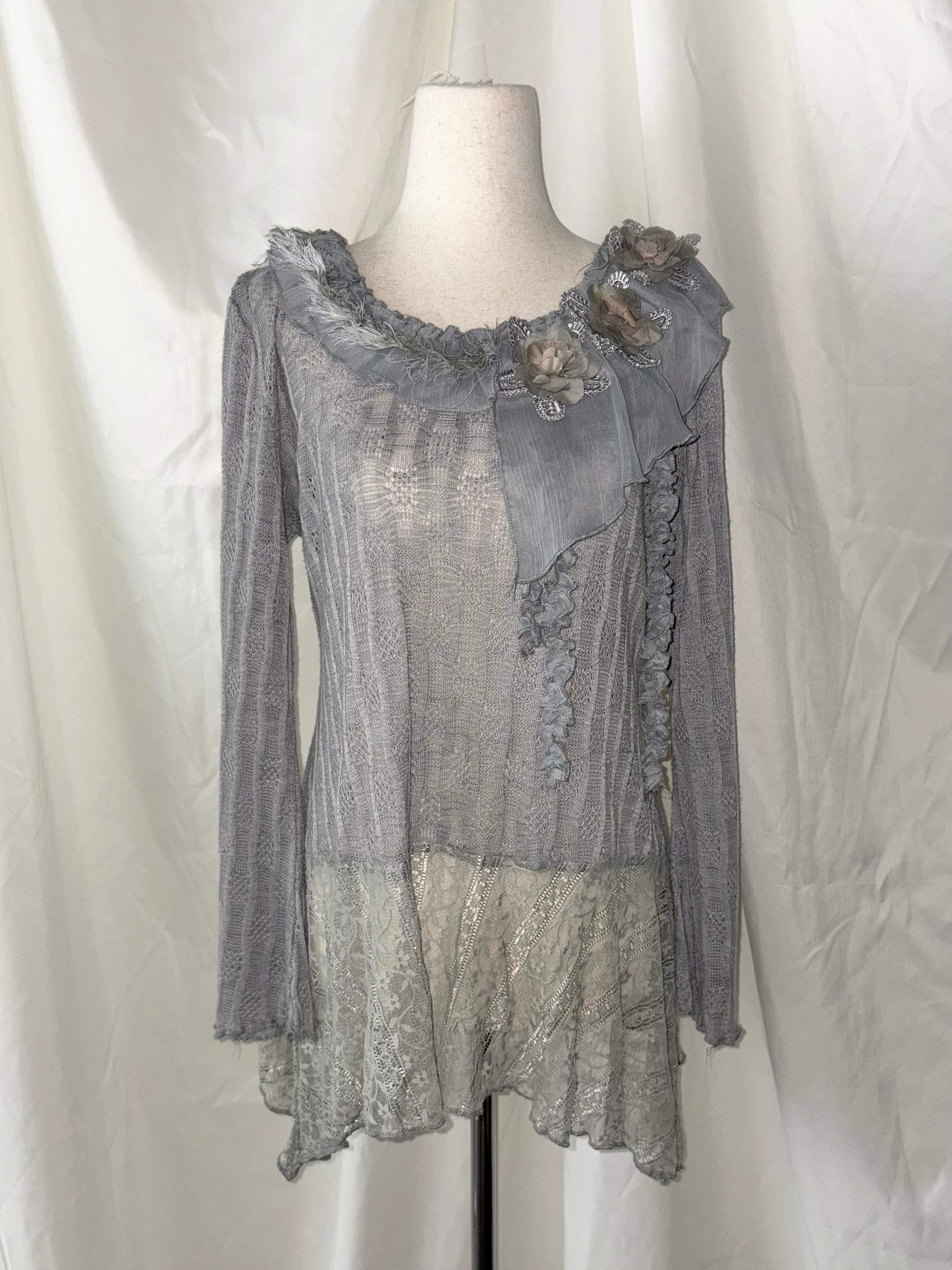 Vintage lace floral top