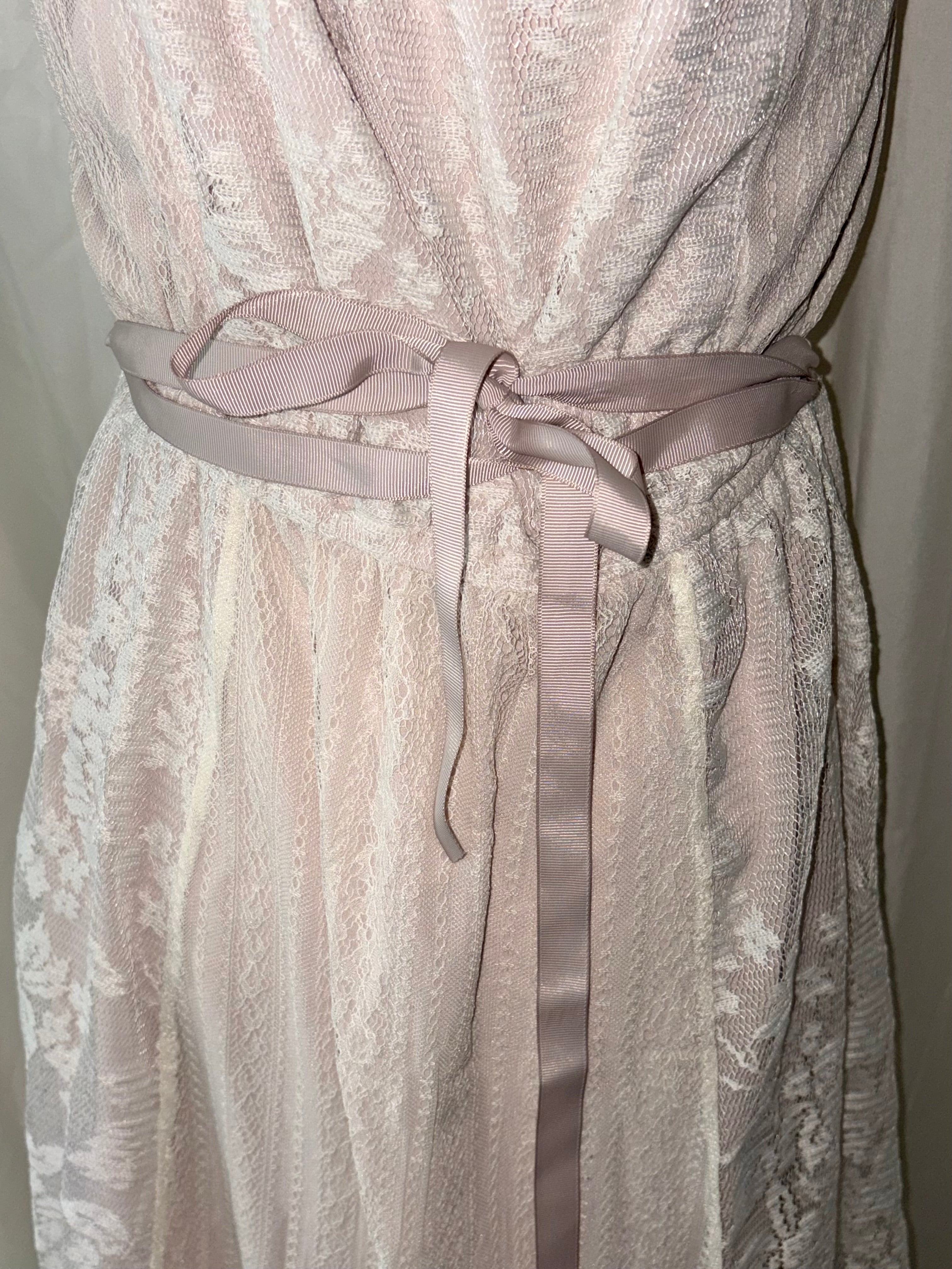 Baby pink lace dress