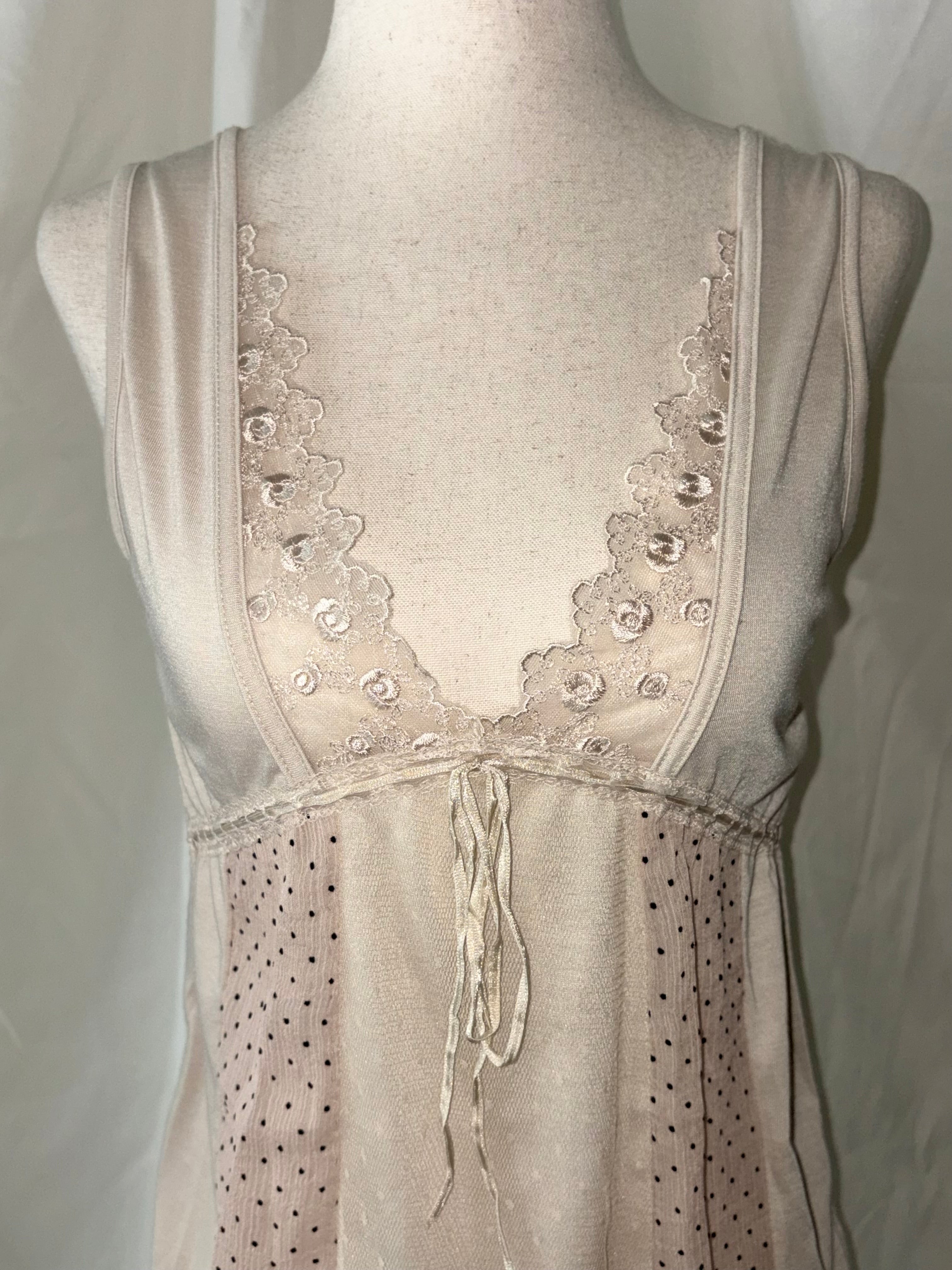 Vintage lace polka dot top