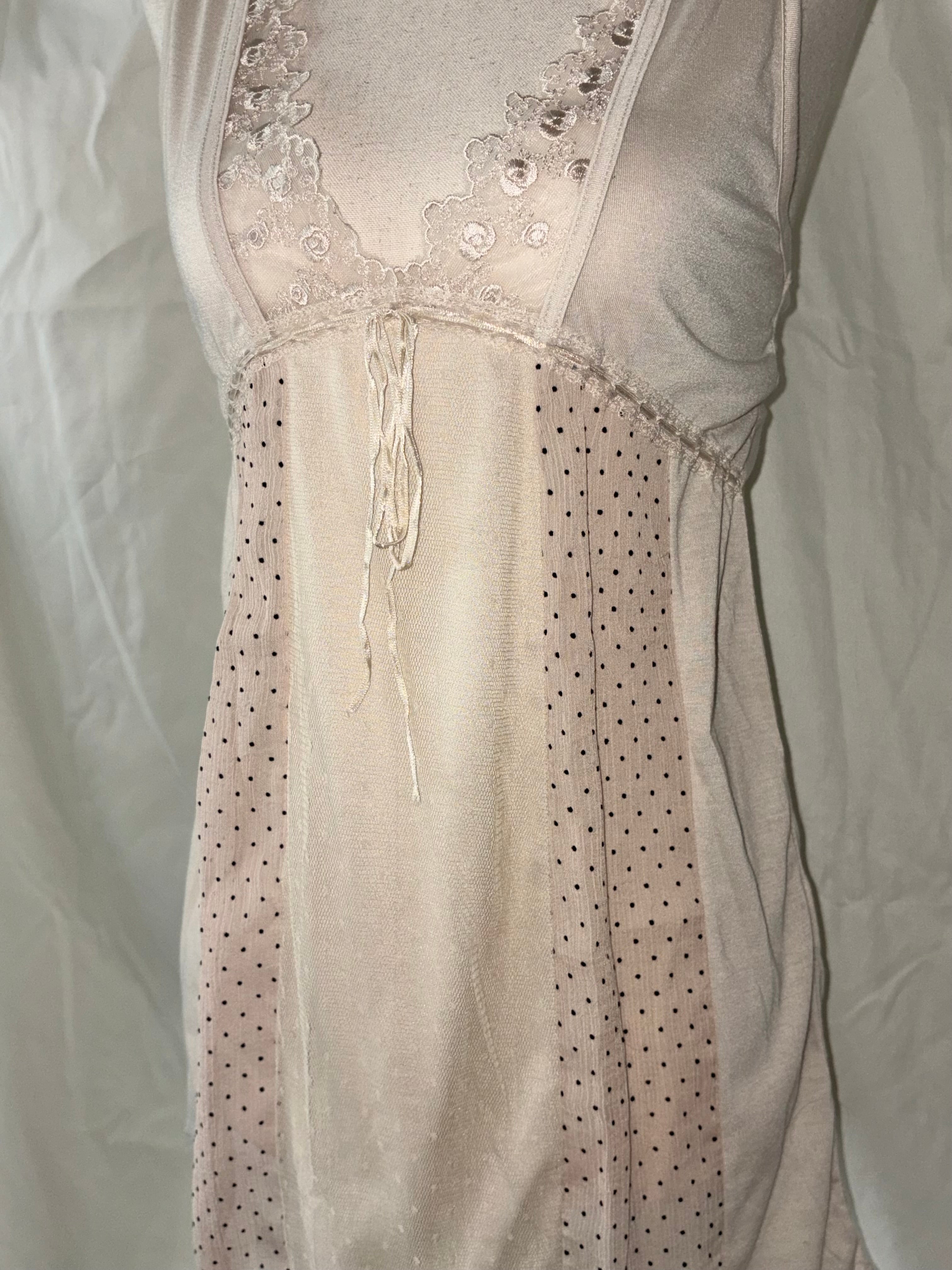 Vintage lace polka dot top