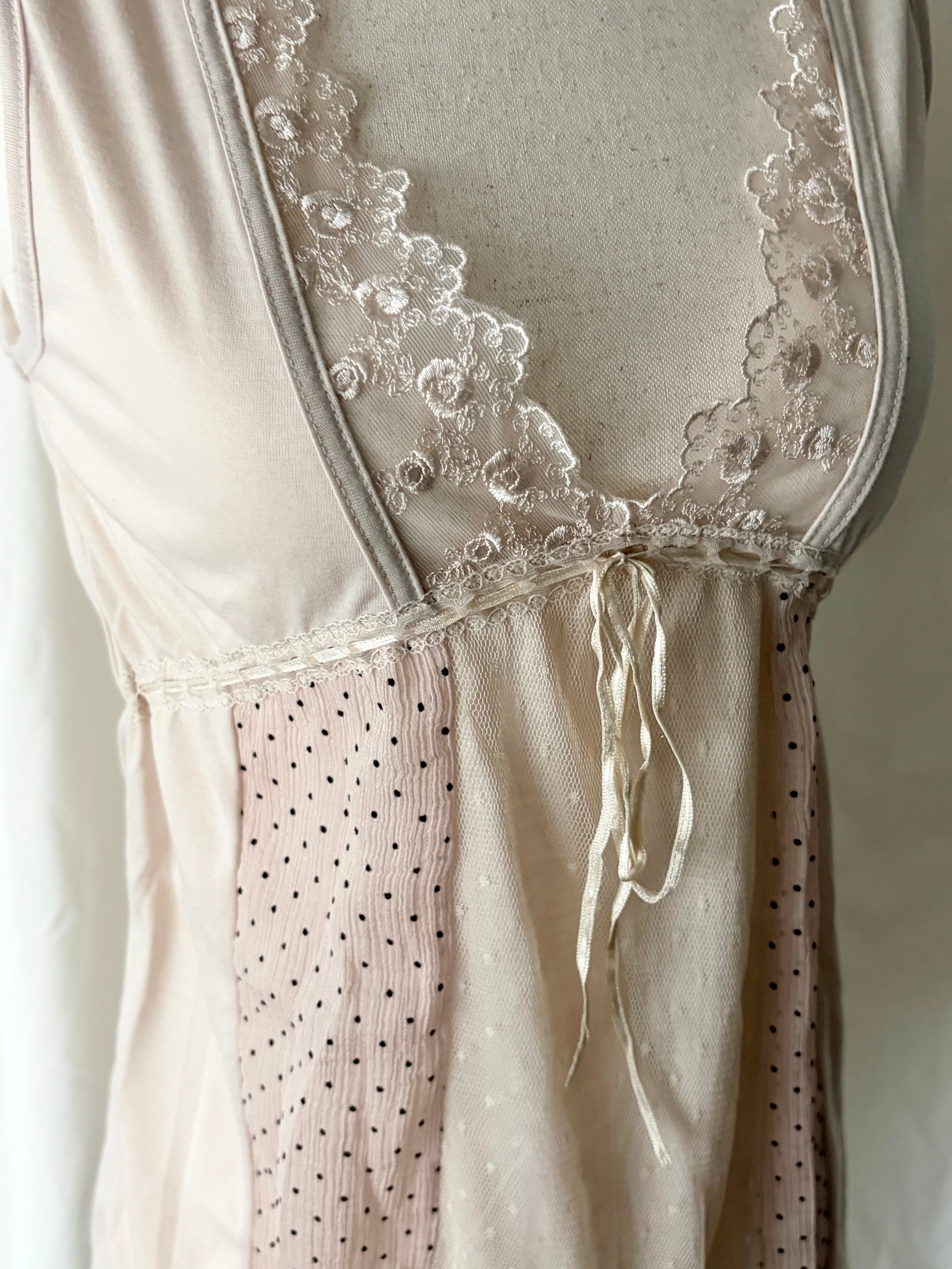 Vintage lace polka dot top