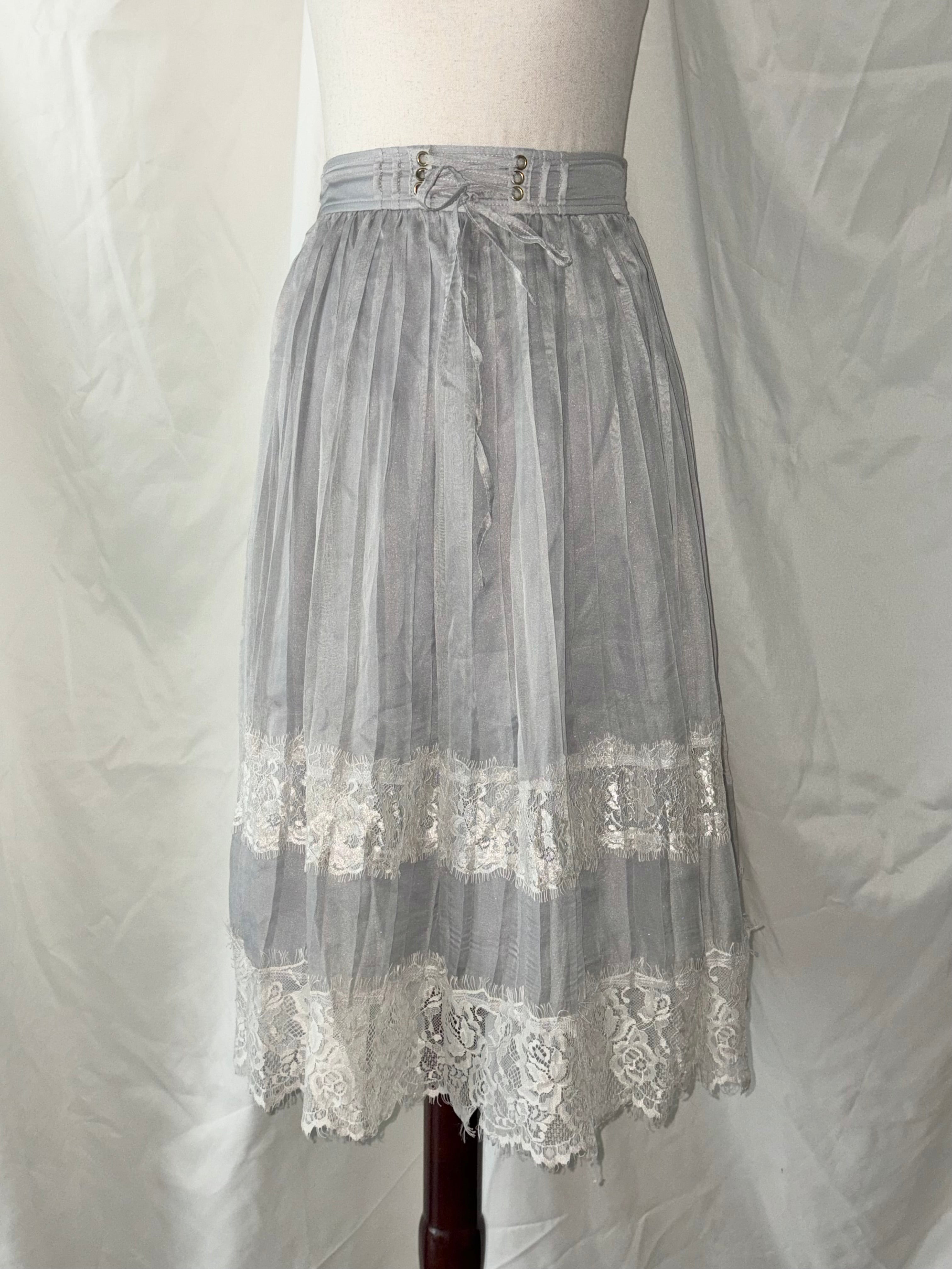 Baby blue lace skirt