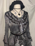 Whimsigoth ruffle cardigan