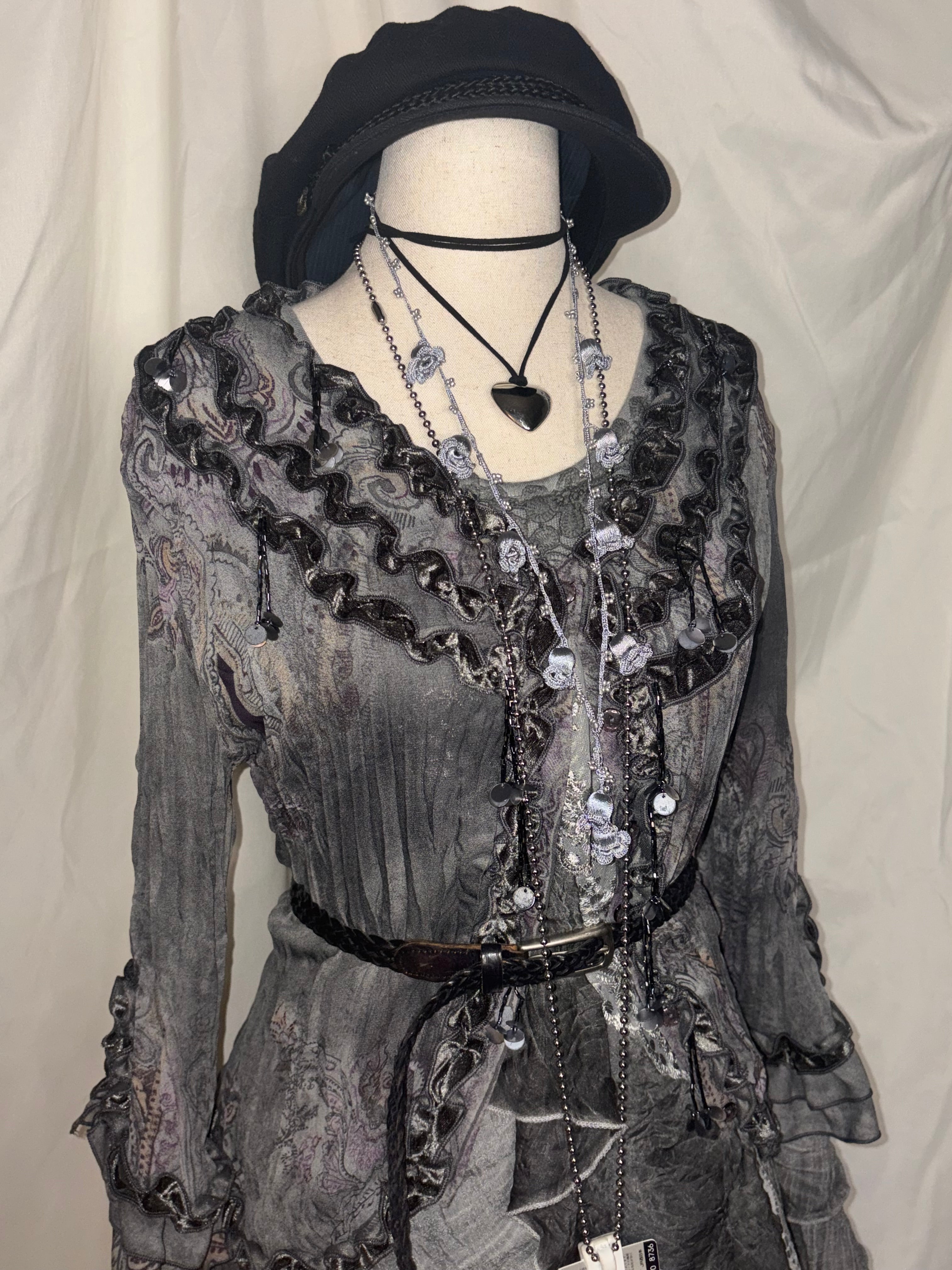 Whimsigoth ruffle cardigan
