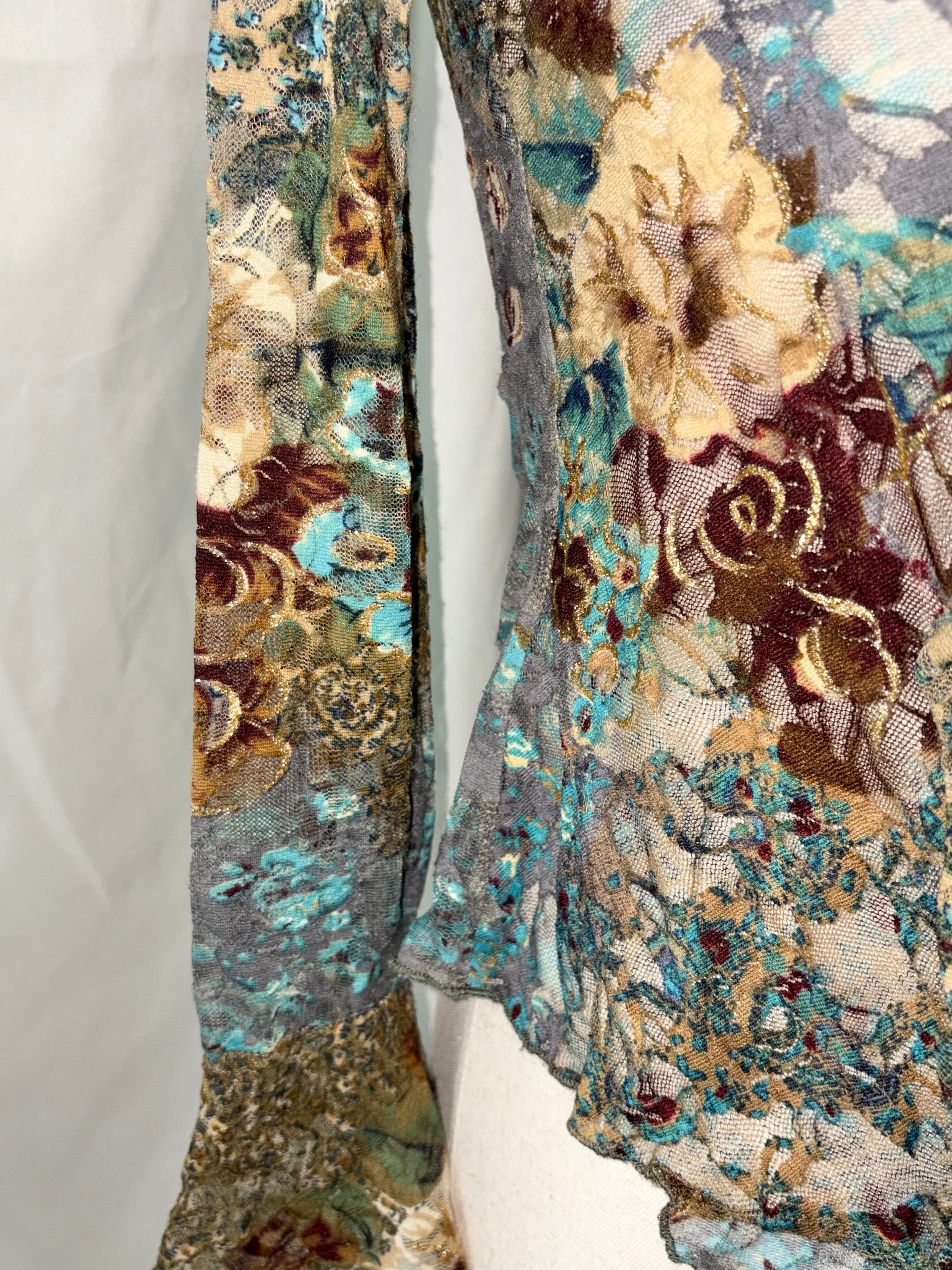 Vintage lace ruffle cardigan