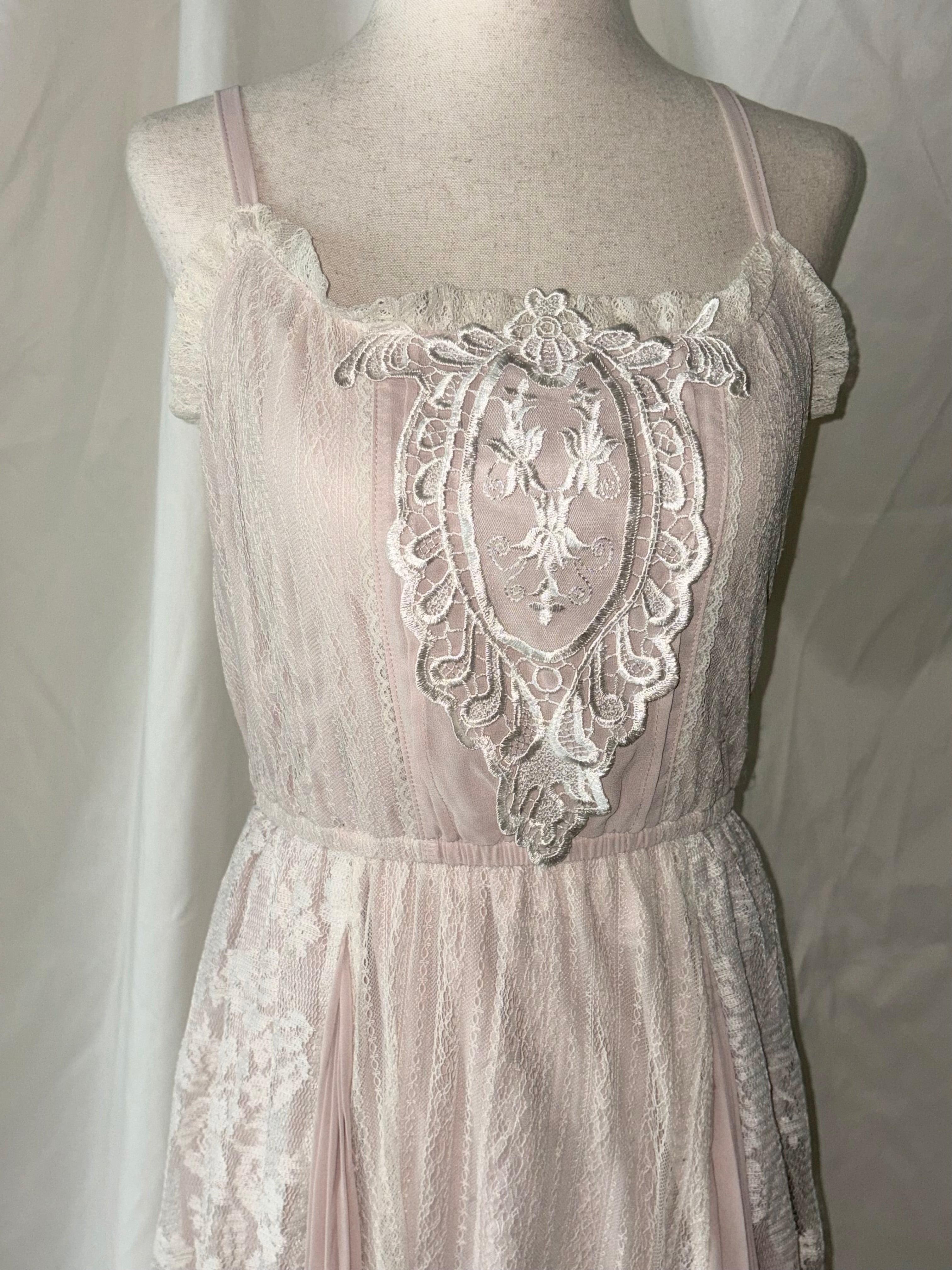 Baby pink lace dress